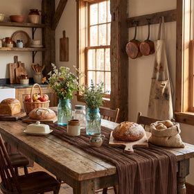 Dspoot soft wrinkled fabric drapes gracefully for elegant table settings.