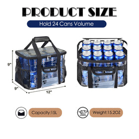 DST Gainbow stadium-approved clear tote ready for security checks.