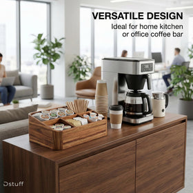 Dstuff coffee, sugar, and tea accessories storage keeps essentials neatly arranged