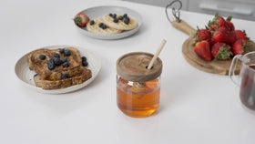 Dstuff 9 oz honey jar for daily use and gifting.