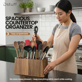 Dstuff versatile caddy doubles as a silverware or BBQ tool organizer.