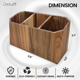 Dstuff utensil caddy with beveled edges adds stylish countertop organization.