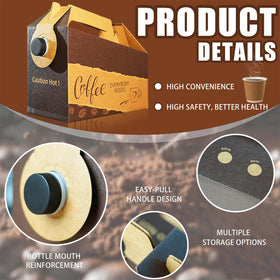 DTFMZOV coffee box to-go container; quick setup for busy events.