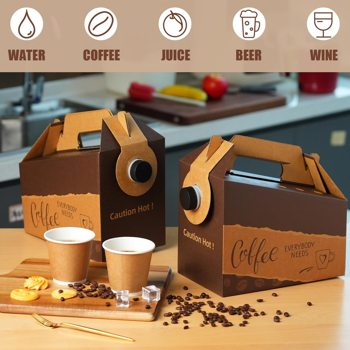 DTFMZOV party-ready packaging; disposable dispensers simplify event service.