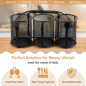 DTICON Utensil Organizer camping setup emphasizes durable metal and fast cleaning.