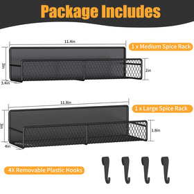 DTUQYX magnetic shelf on fridge keeps spices reachable with no installation, using powerful magnets.