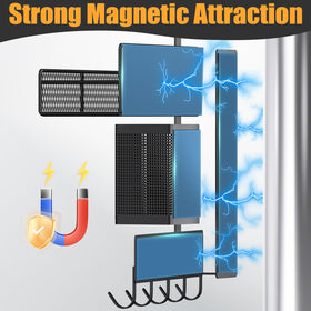 DTUQYX magnetic spice rack on fridge showcasing space-saving design