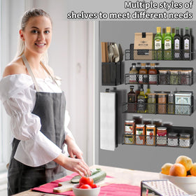 DTUQYX strong magnets secure a loaded organizer on metal surfaces without drilling.