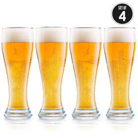 DU VINO nucleated pilsner glass with bottom etch for steady head and aroma release.
