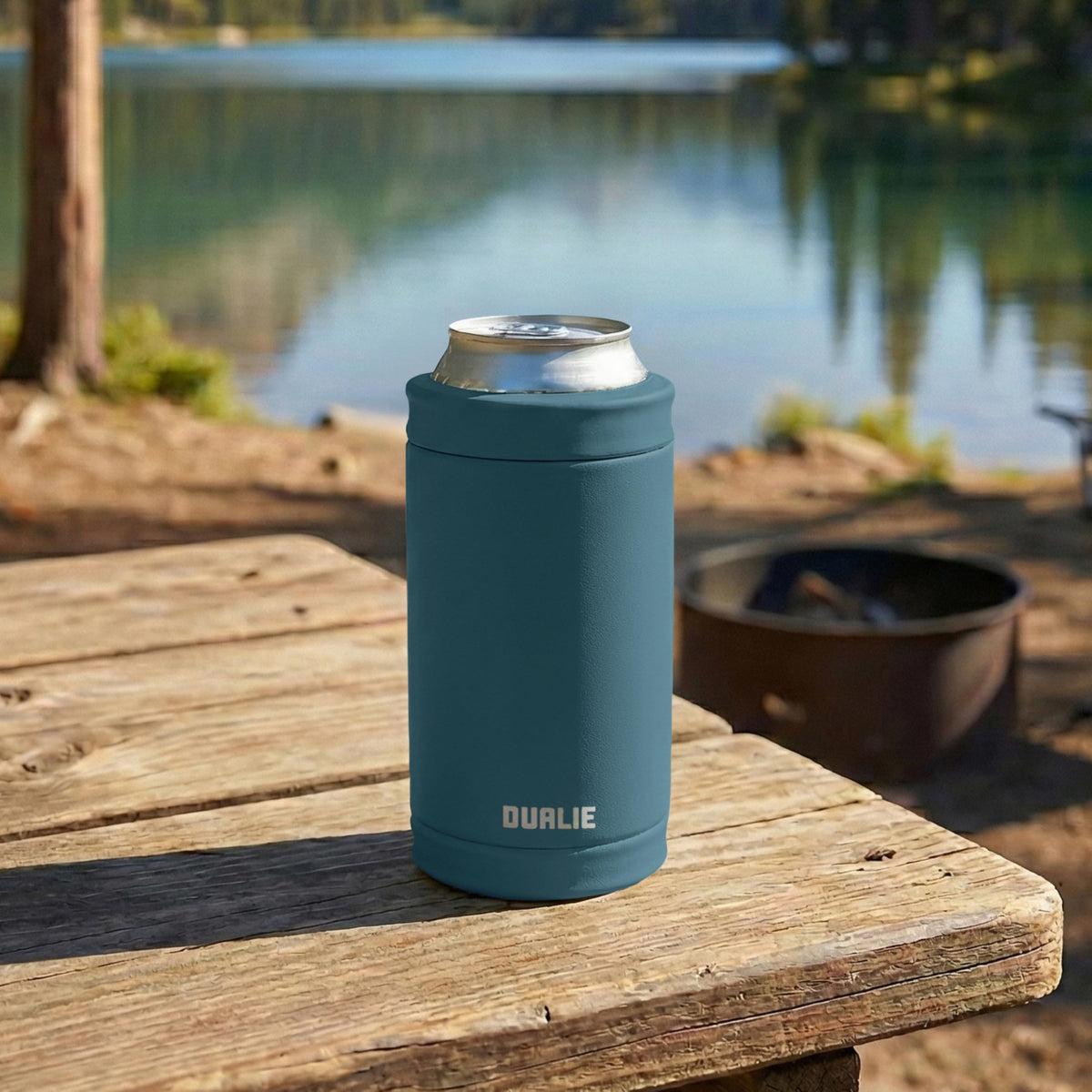 DUALIE stone blue color option adds stylish portability for on-the-go use.
