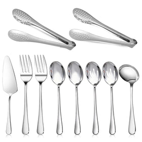 Dualshine 18/8 serving spoons for durable, rust-resistant serving at family dinners.