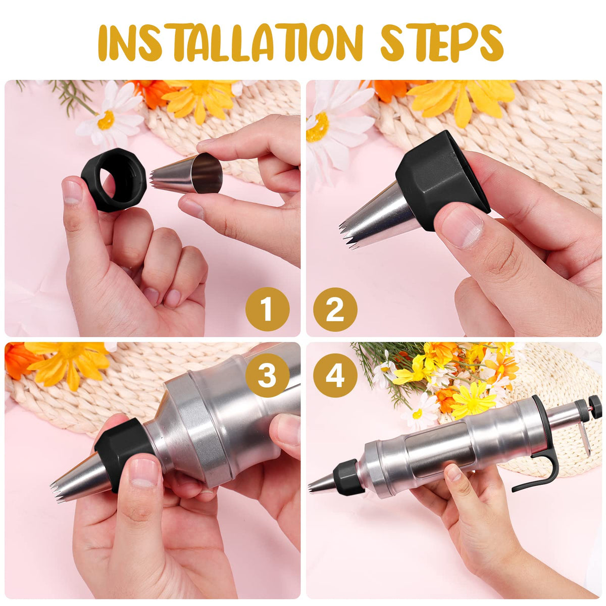 Dualshine cupcake decorating gun demonstrates compact, DIY-friendly dimensions for home bakers.