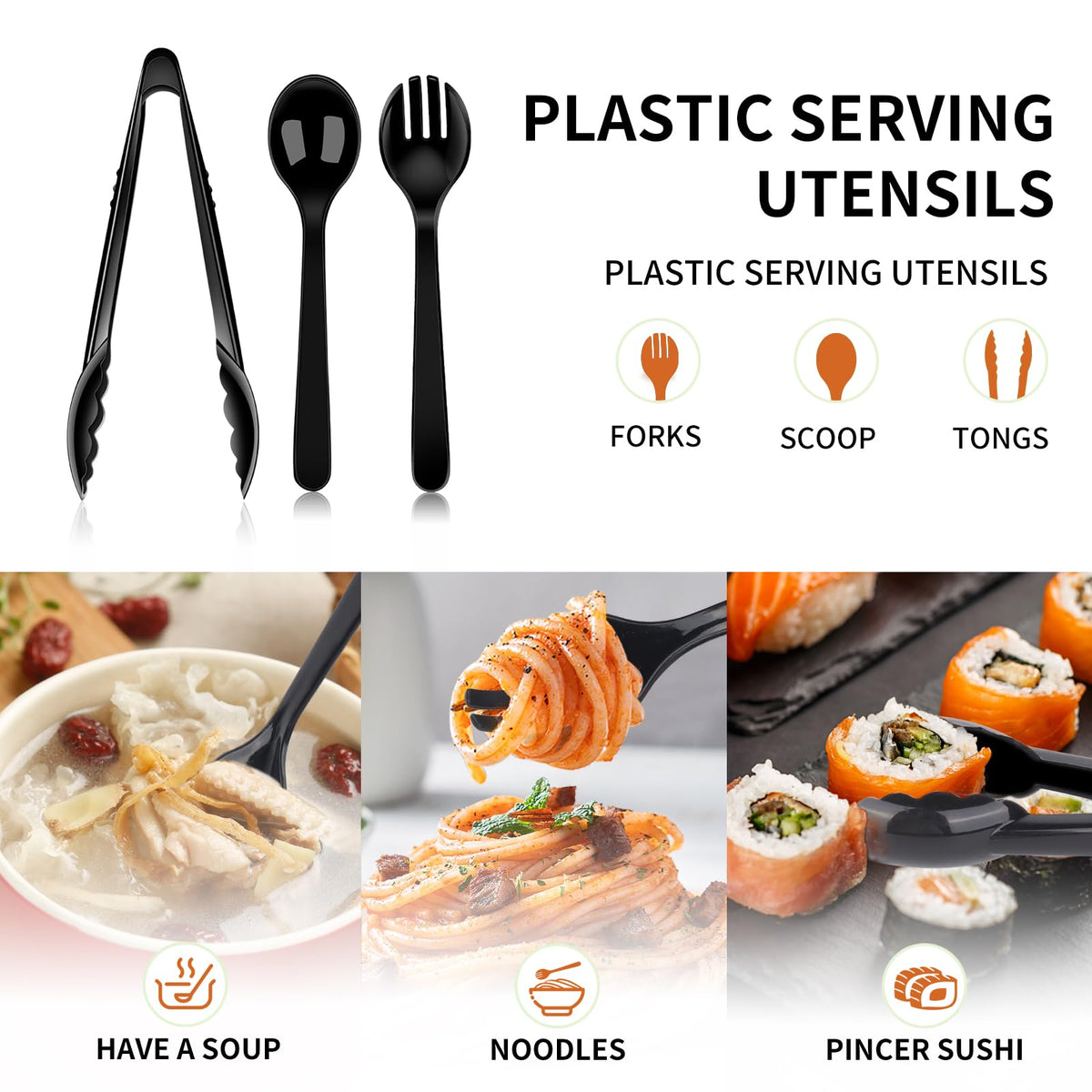 Dualshine packaging showing 36-piece disposable utensil set for gatherings.