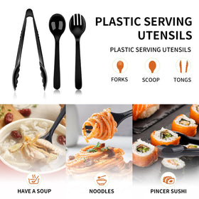 Dualshine packaging showing 36-piece disposable utensil set for gatherings.