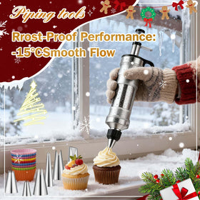 Dualshine six-nozzle set enables intricate cake designs.