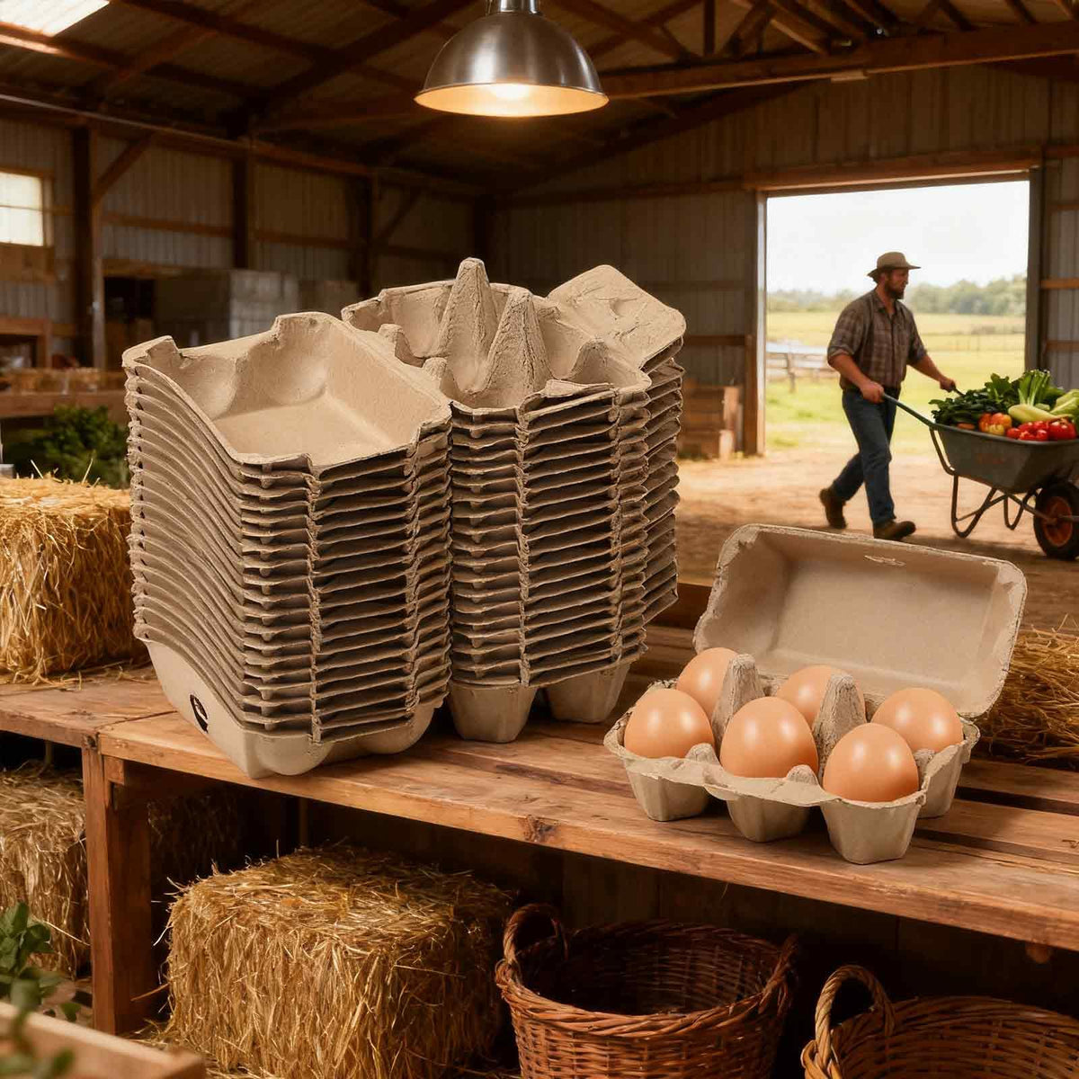 Dubtnion carton interior pillars prevent egg movement and breakage