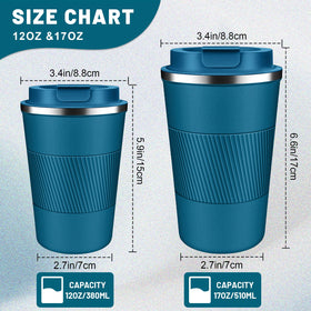 DUBUXW 17oz insulated tumbler with flip lid suited for iced drinks