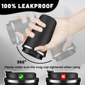 DUBUXW stainless steel coffee mug exterior is durable and reusable.