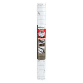 Duck EasyLiner clear shelf liner roll protecting shelves with transparent adhesive cover.
