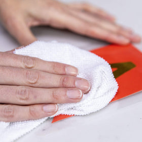 Duck EasyLiner removable cabinet liner sticks firmly and cleans up easily.