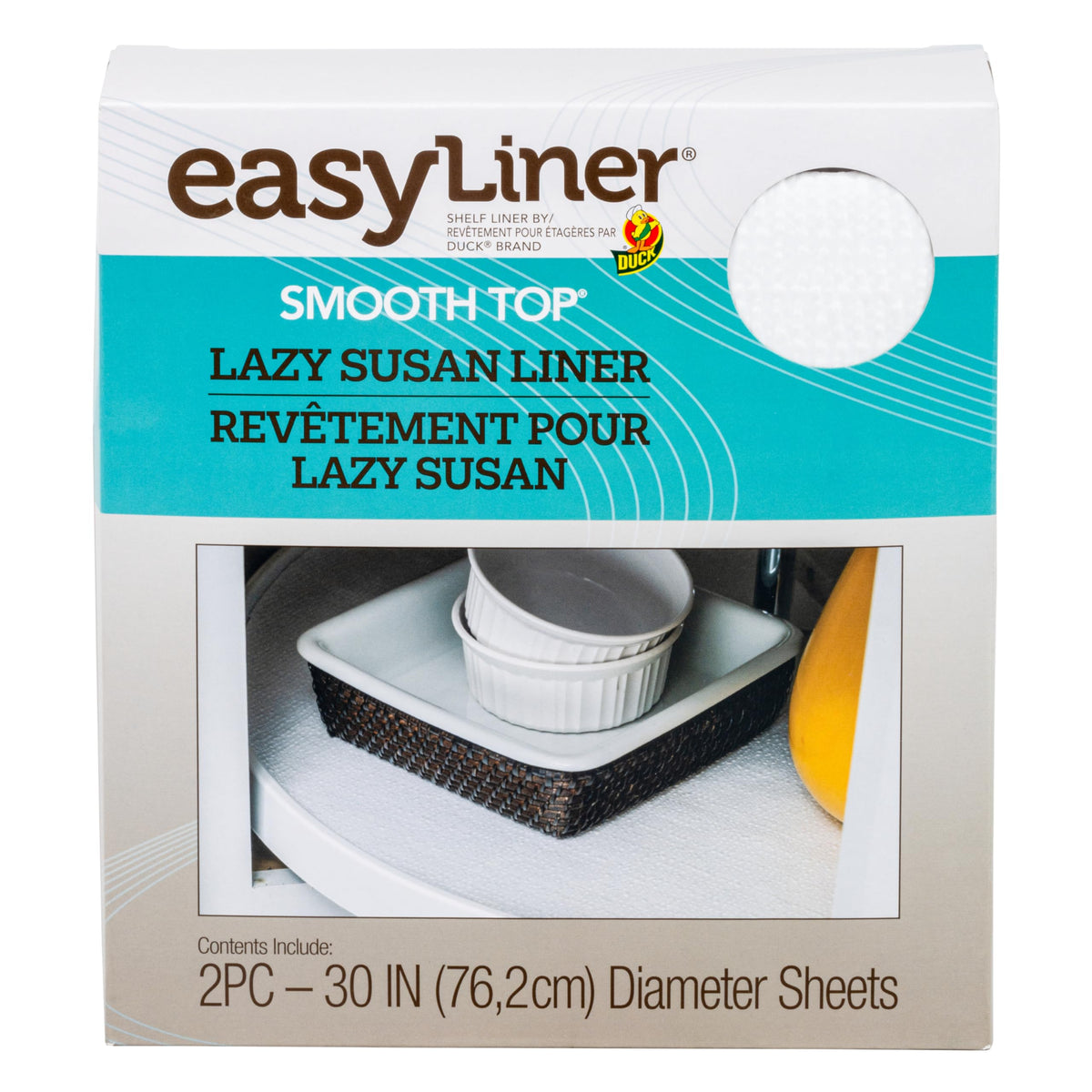 Duck Smooth Top EasyLiner 30 inch diameter on a Lazy Susan for smooth rotation