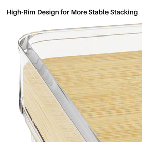 Ducoak clear plastic bin offers quick visibility and easy access.