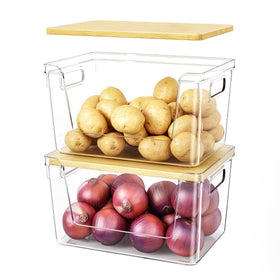 Ducoak 2-set pantry organizer for easy-access potato and onion storage.