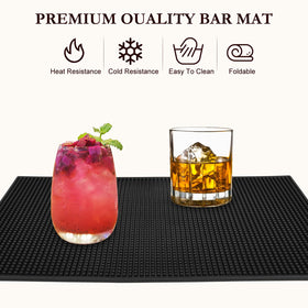 DUIBAOCHUN flexible-fit bar mats adapting to different countertop shapes.