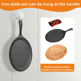 DUIBAOCHUN cast iron skillet closeup showing durable finish and heat retention