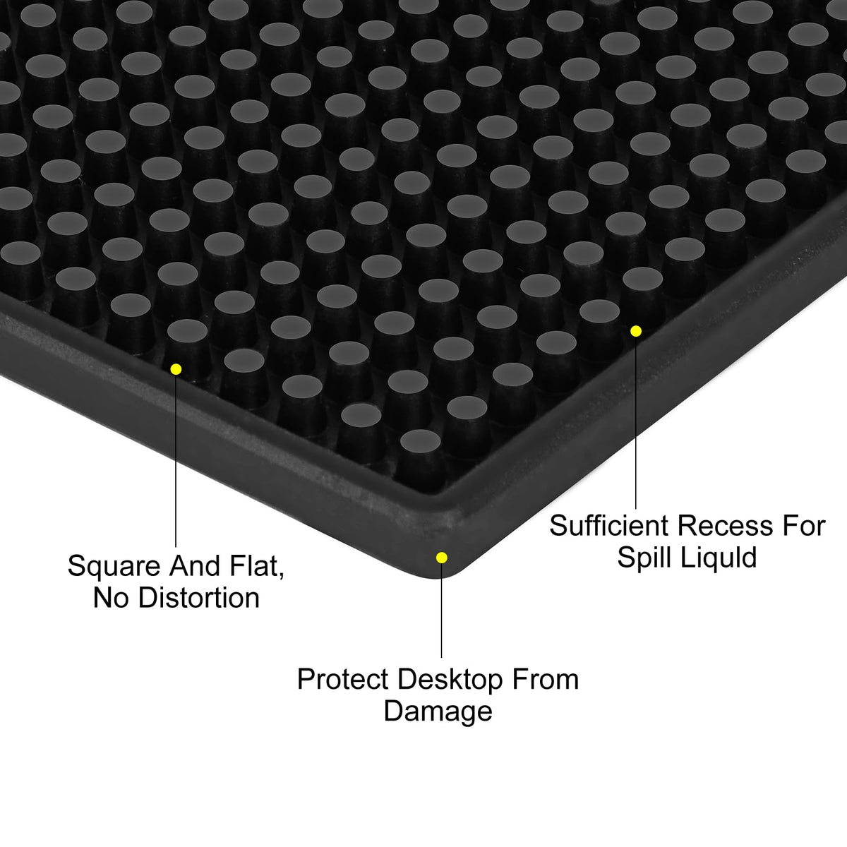 DUIBAOCHUN 18x12 inch coffee bar mats protecting a coffee station.