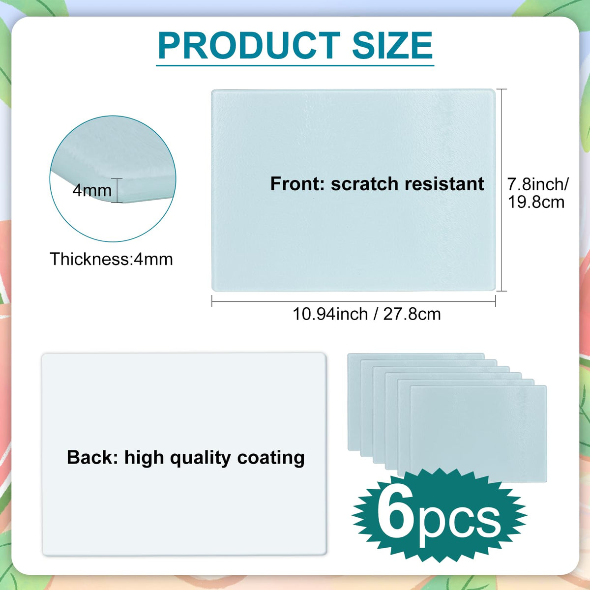 DUIBAOCHUN sublimation cutting board blank on kitchen table, ready for personalization