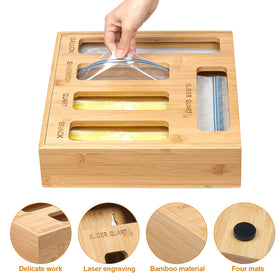 DUJEN drawer bag organizer fits kitchens, offices, and bathrooms.