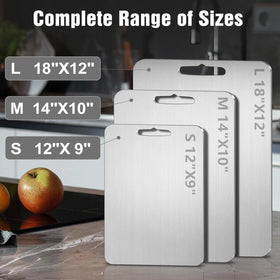 Dujoju titanium cutting board double-sided design supports versatile kitchen tasks.