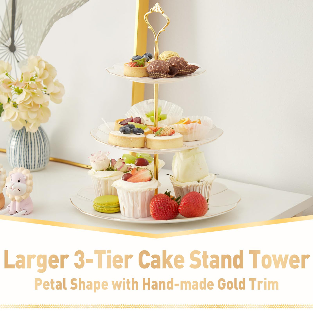 DUJUST food-grade porcelain tier stand complements daily rituals with safe materials