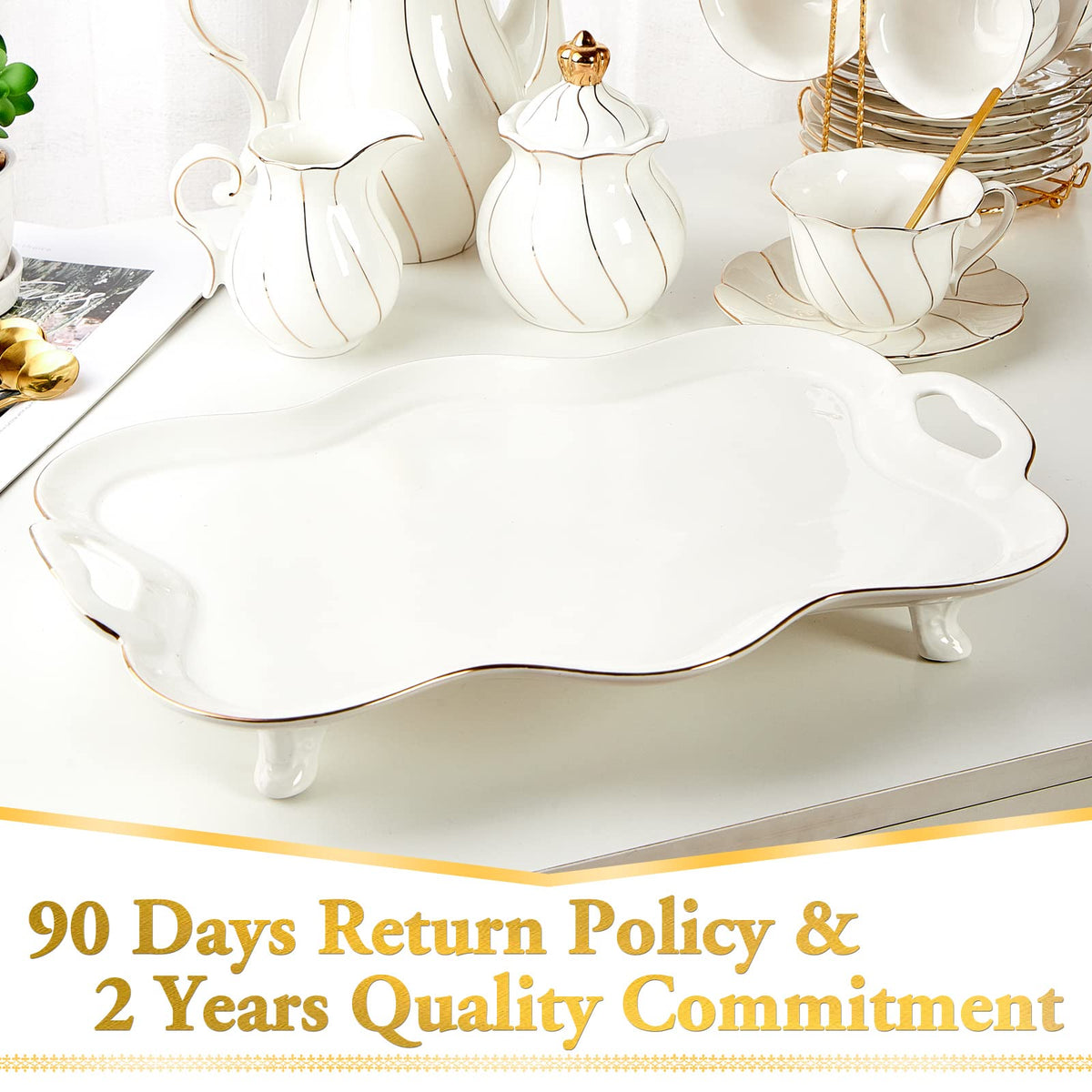 DUJUST non-slip foot pad tray keeps stable on smooth tabletops.