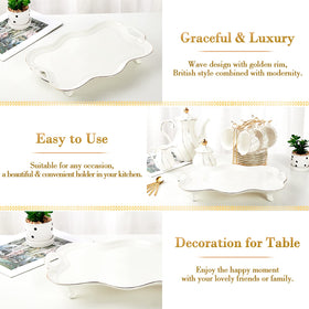 DUJUST tray with easy-to-grip handles, convenient for carrying beverages.