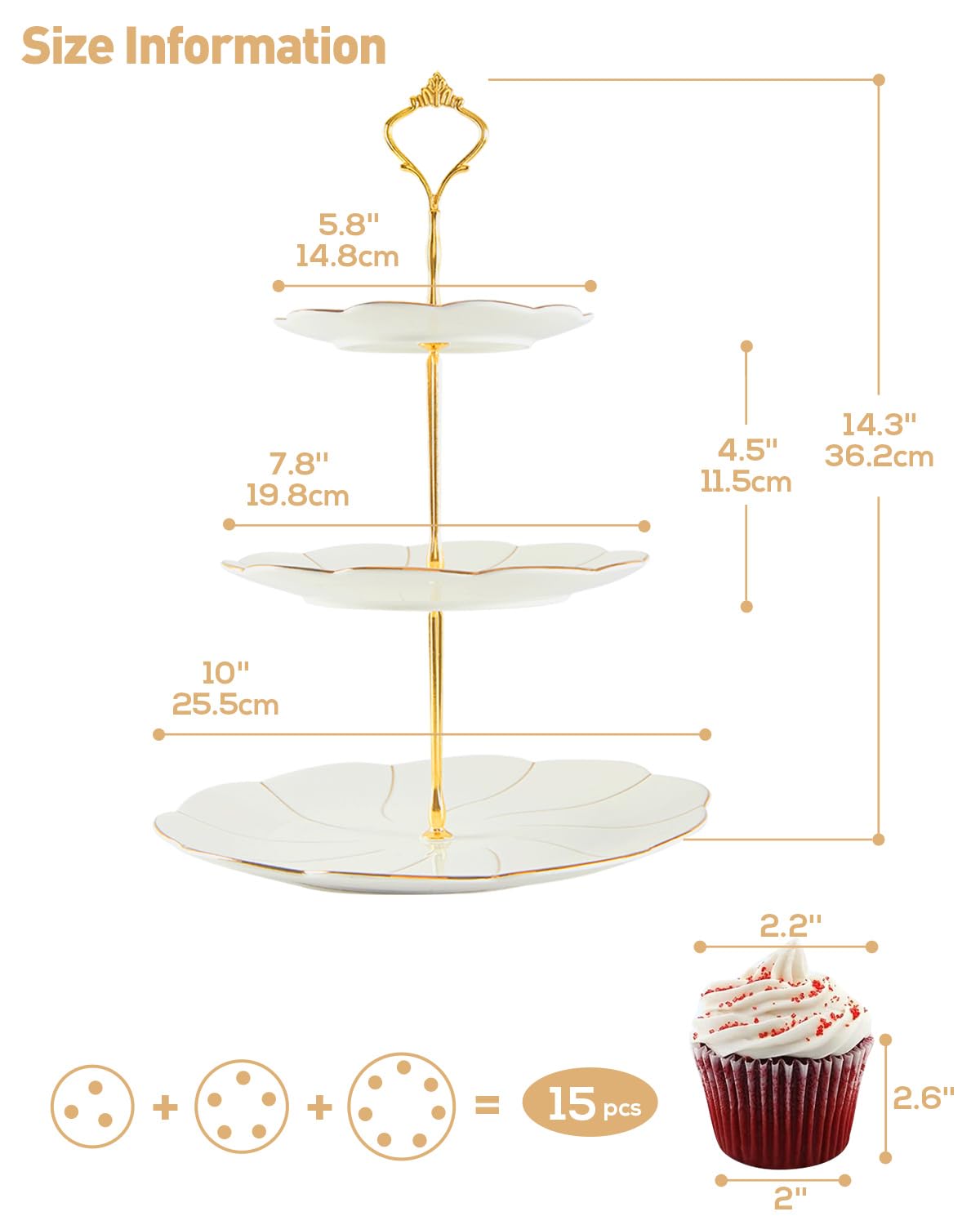 DUJUST set serves 24 cupcakes, perfect for parties and gatherings.