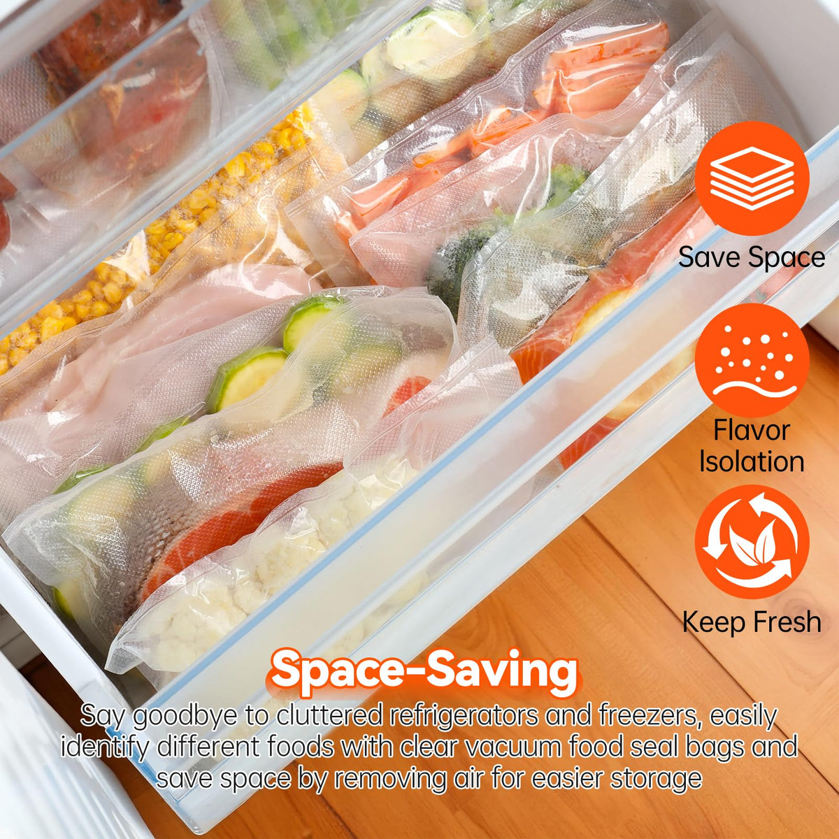 Dukrouk puncture-resistant vacuum bags ensure reliable sealing during prep.
