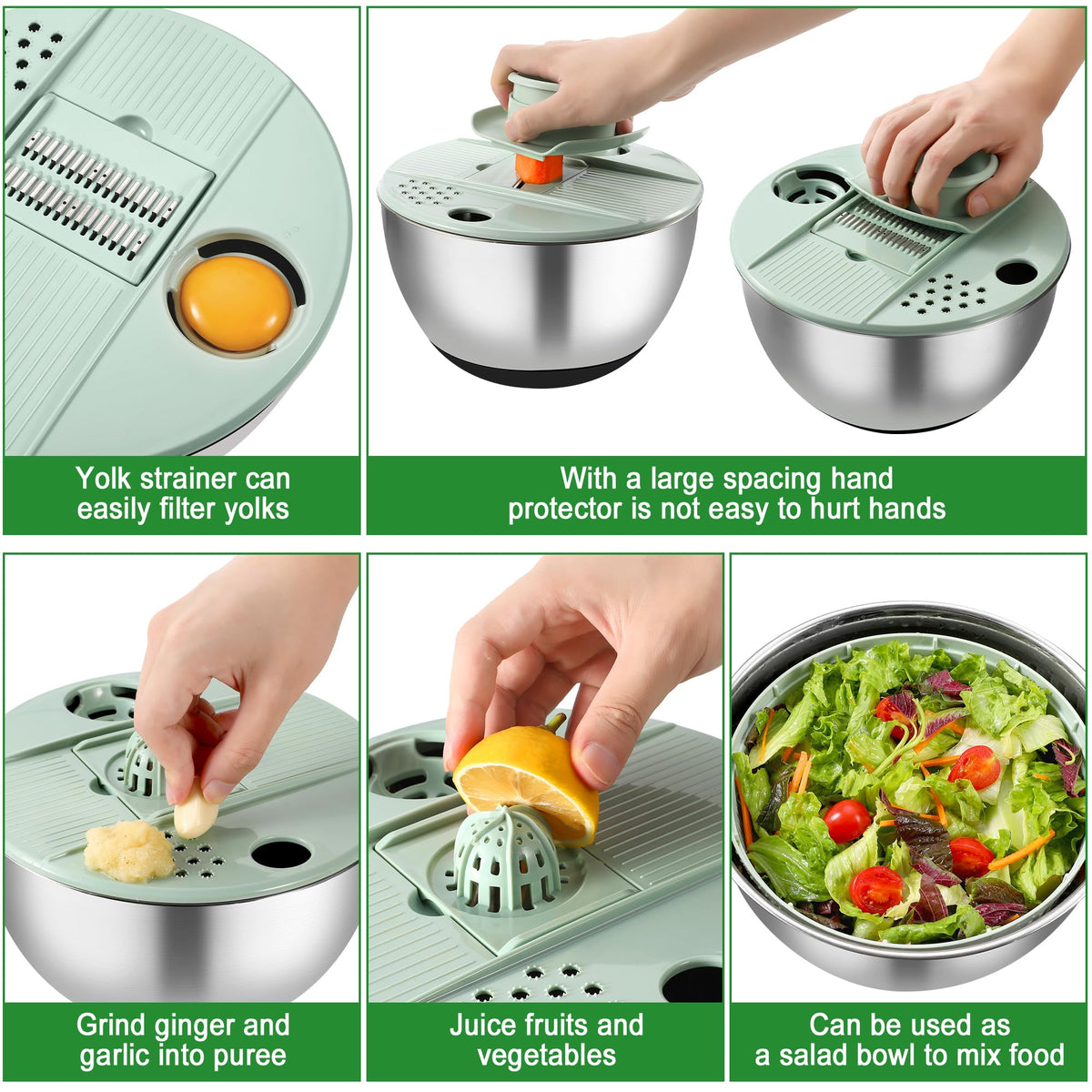 Dulvus salad spinner with juicing module for fresh flavor extraction