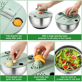 Dulvus salad spinner with juicing module for fresh flavor extraction