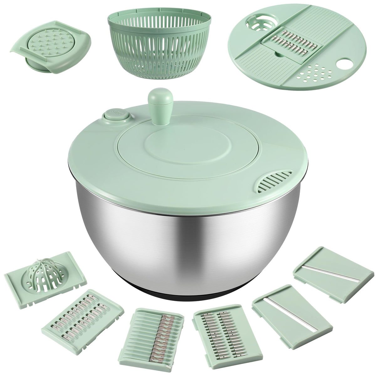 Dulvus salad spinner large-capacity bowl for washing and drying greens