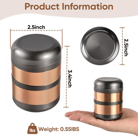 Dumbpec compact grinder fits drawers and shelves for quick seasoning on the go
