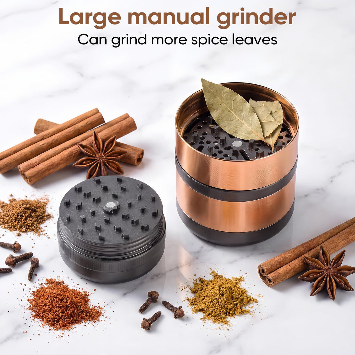 Dumbpec aluminum alloy body of the spice grinder for daily kitchen use