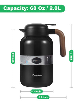 Dumfoin 2-liter capacity suits gatherings, offices, and home use.