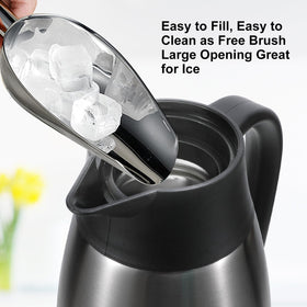 Dumfoin stainless steel body demonstrates durable, cool-touch exterior during service.