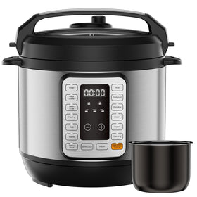 DUMOS 16-in-1 electric pressure cooker front view showing versatile cooking options