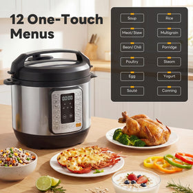 DUMOS 8-quart capacity inner pot ready for family meals