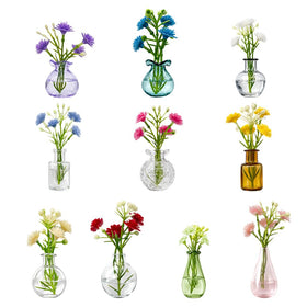 DUMPILL mini vase magnet on fridge showing clear glass vase for stylish kitchen display