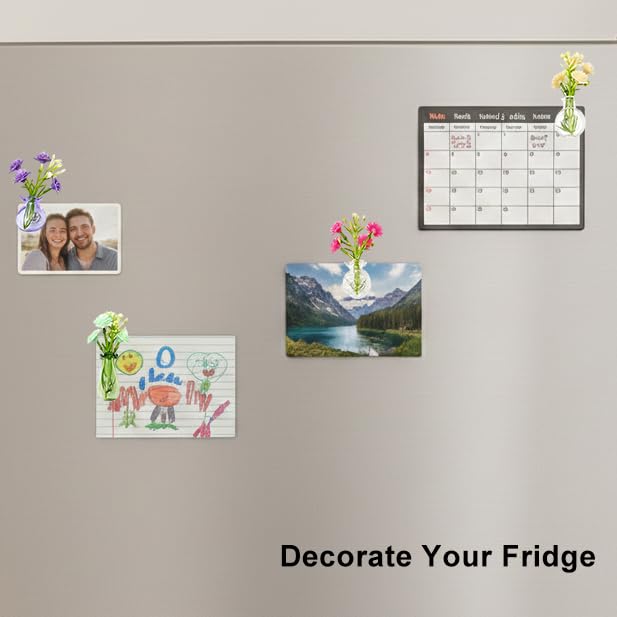 Kitchen decor using DUMPILL mini vase magnet with small glass vase
