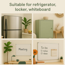 Office decor with DUMPILL mini vase magnet on metal whiteboard